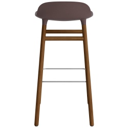 Form Barstool, wood legs – Brown + Walnut - Normann Copenhagen