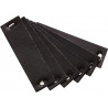 Set of 6 handles - Black leather