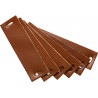 Set of 6 handles - Brown leather