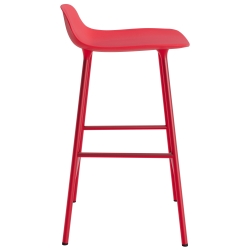 Form Barstool - Bright red - 65 cm or 75 cm - Normann Copenhagen