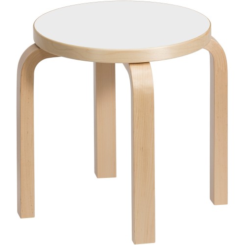 Tabouret NE60 – Bouleau vernis naturel + HPL Blanc - Artek