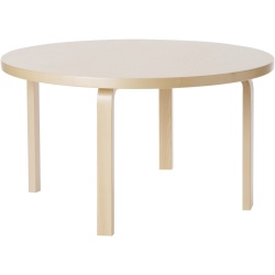 Table enfant ronde 90A – Bouleau vernis naturel - Artek