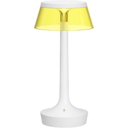 Bon Jour Unplugged cordless lamp – White – Yellow crown - Flos