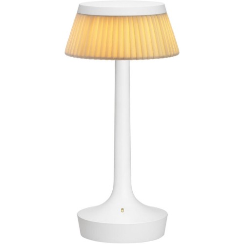 Bon Jour Unplugged cordless lamp – White – Fabric crown - Flos