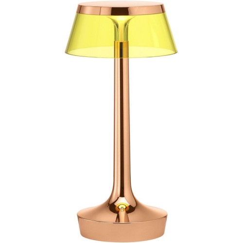 Bon Jour Unplugged cordless lamp – Copper – Yellow crown - Flos