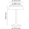 Lampe de table Bon Jour – Blanc – Couronne fumée - Flos