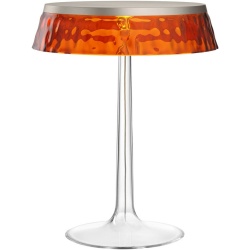 Bon Jour table lamp – Matt Chrome – Amber crown - Flos