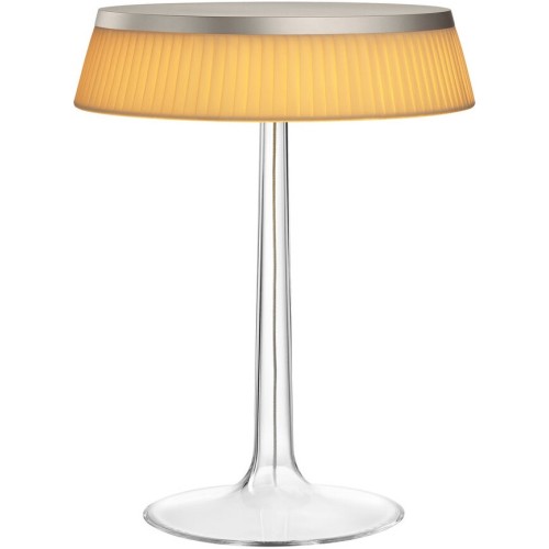 Bon Jour table lamp – Matt Chrome – Fabric crown - Flos