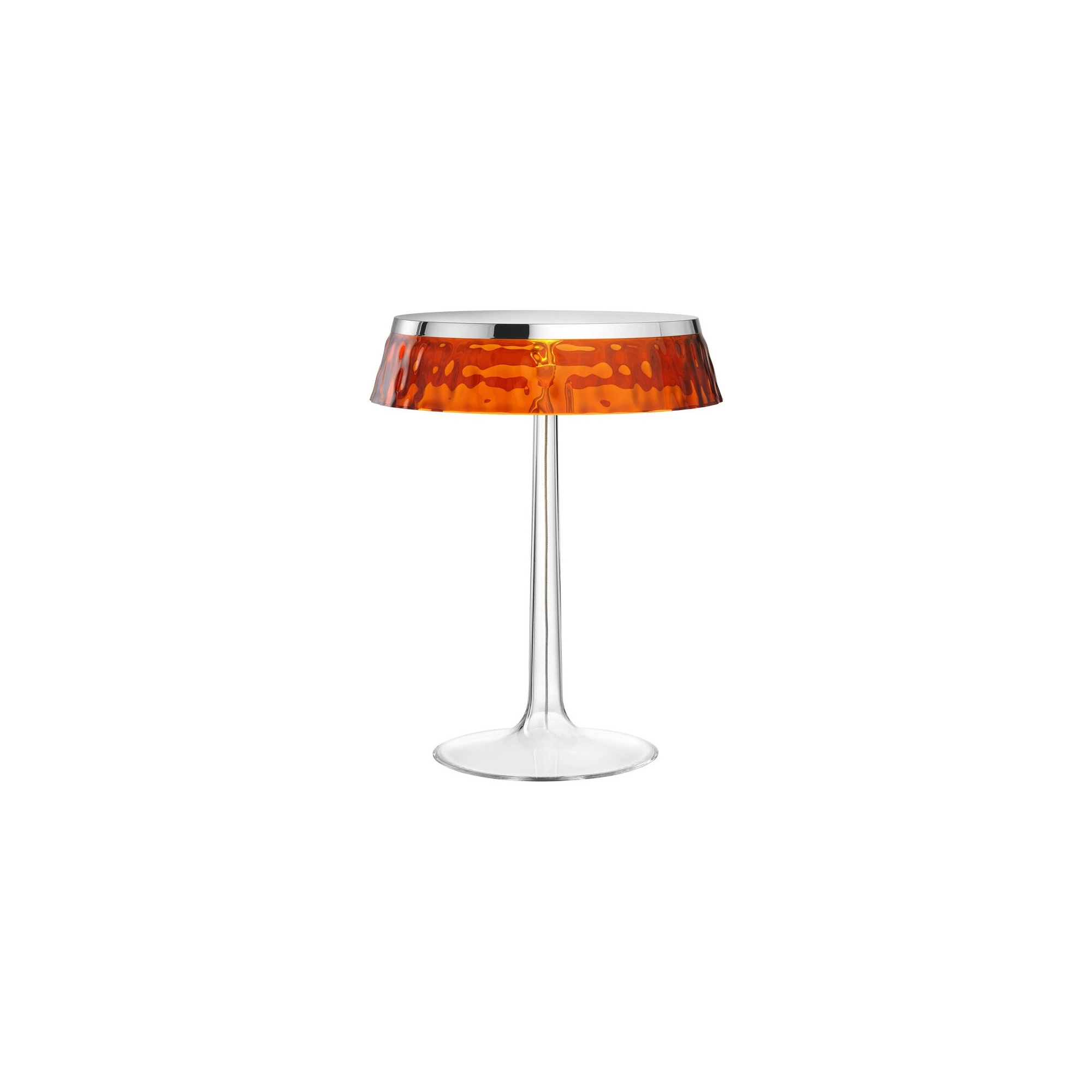 Lampe de table Bon Jour – Chromé – Couronne ambre - Flos