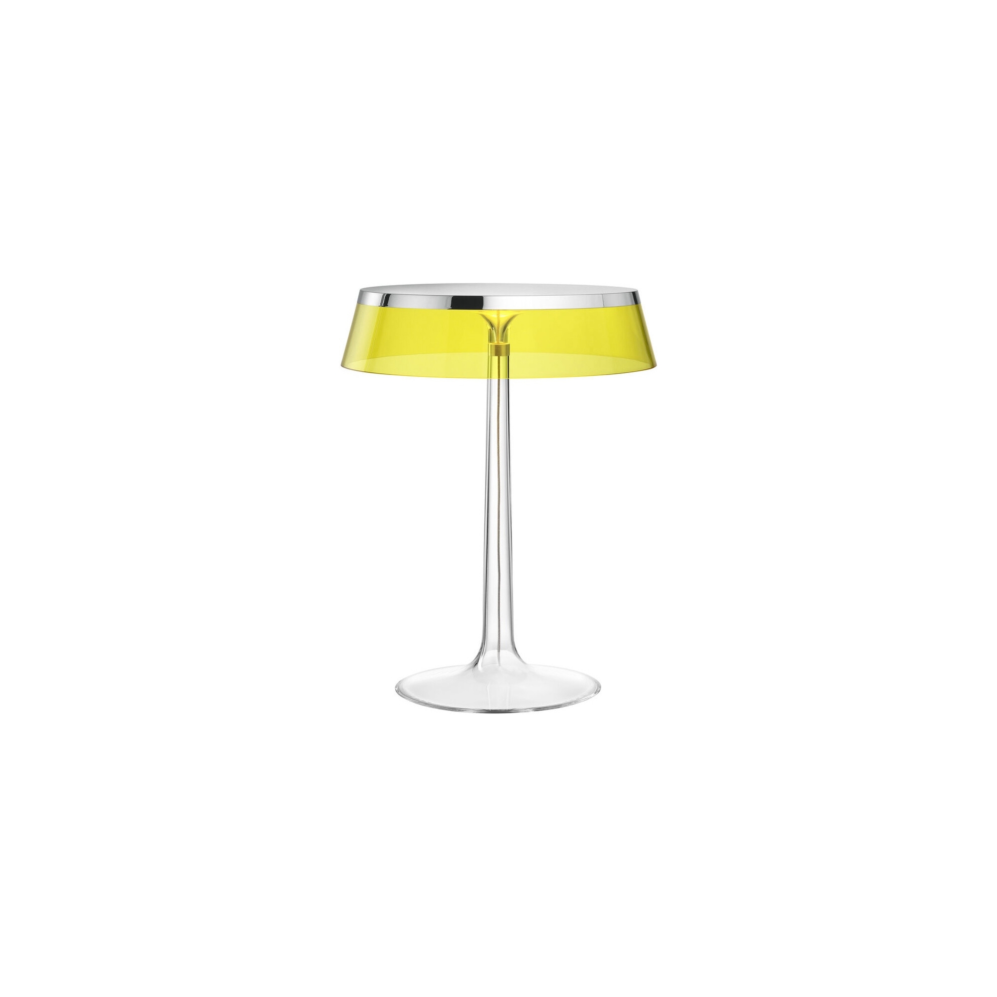 Lampe de table Bon Jour – Chromé – Couronne Jaune - Flos