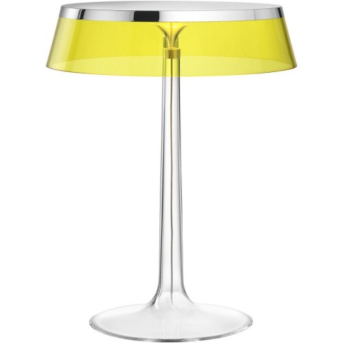 Bon Jour table lamp – Chrome – Yellow crown - Flos