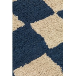 Mara Knotter rug S - Blue / Off-white