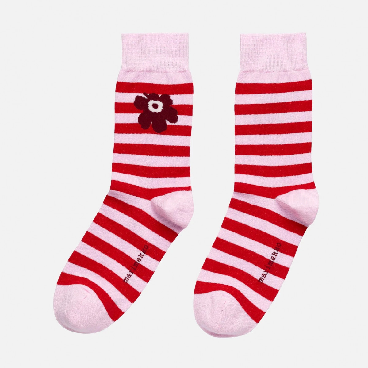 - Marimekko Kasvaa Tasaraita Unikko socks 133