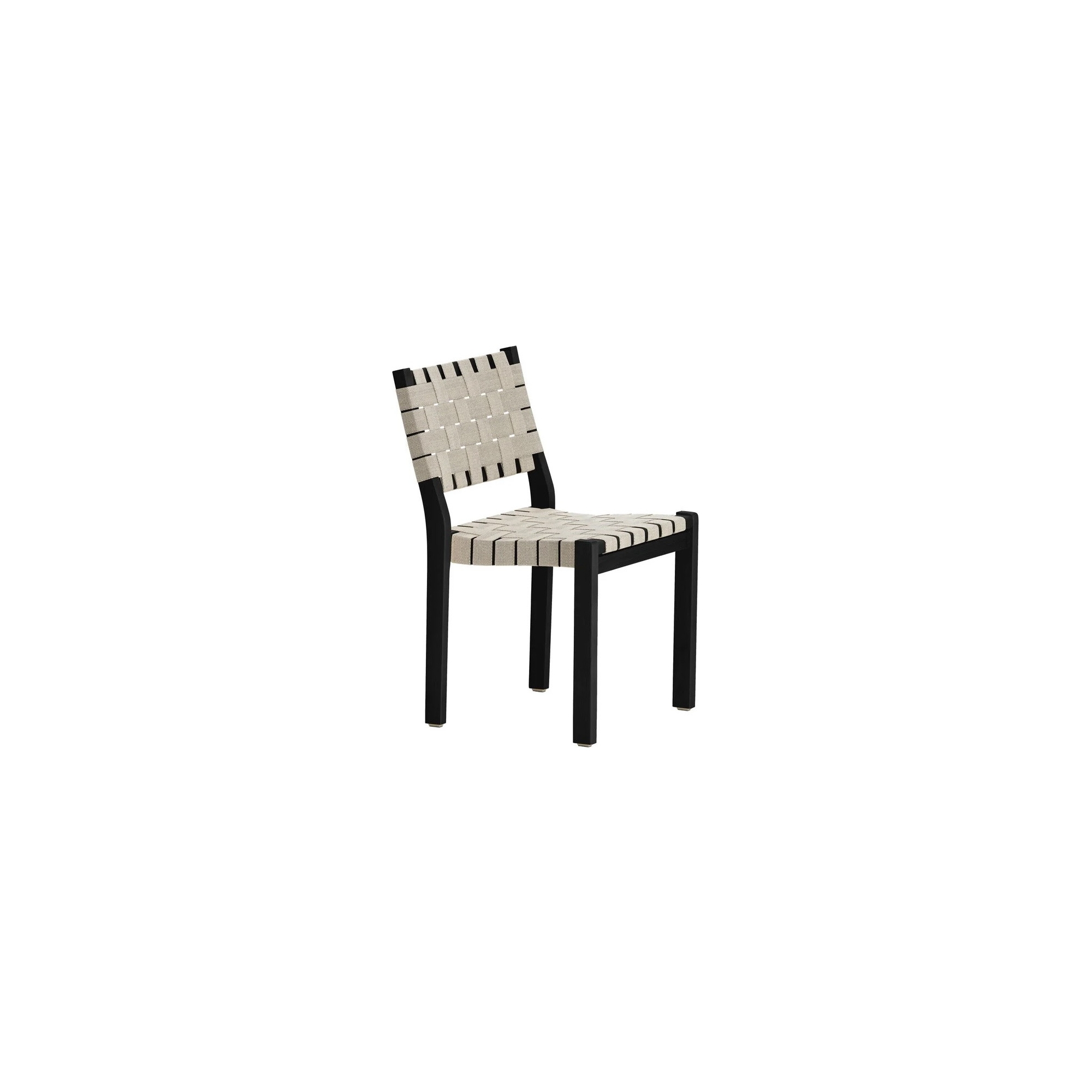 black birch + natural/black webbing - Chair 611 - Artek