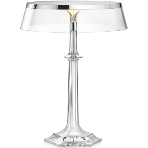 Bon Jour Versailles table lamp – Chrome – Transparent crown - Flos