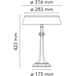 Lampe de table Bon Jour Versailles – Chromé – Sans couronne - Flos