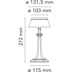 Lampe de table Bon Jour Versailles Small – Cuivre – Couronne Ambre - Flos