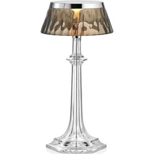 Lampe de table Bon Jour Versailles Small – Chromé – Couronne Fumée - Flos