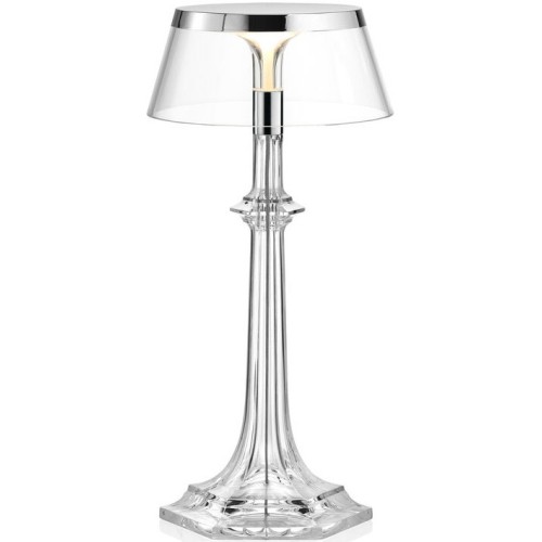 Lampe de table Bon Jour Versailles Small – Chromé – Couronne Transparente - Flos