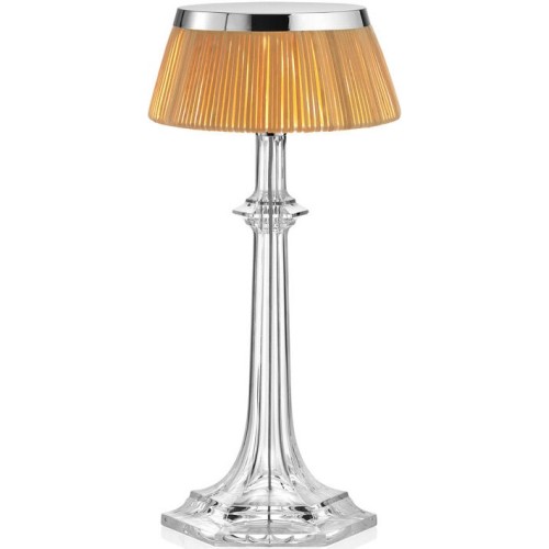 Bon Jour Versailles Small table lamp – Chrome – Rattan crown - Flos