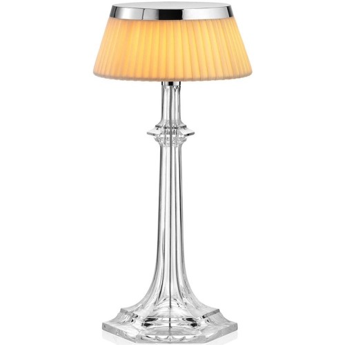 Bon Jour Versailles Small table lamp – Chrome – Fabric crown - Flos