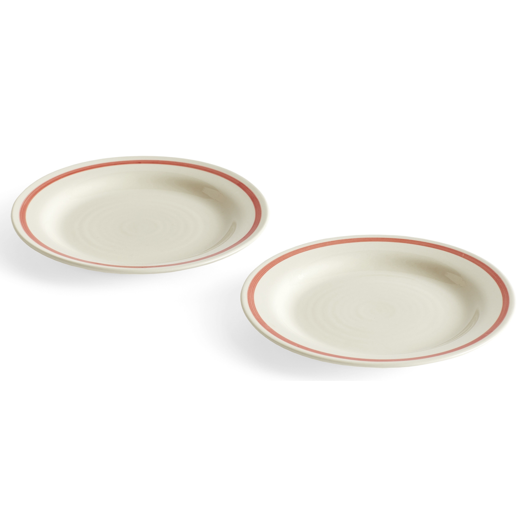 Set of 2 plate Sobremesa - red Ø18,5 cm - HAY