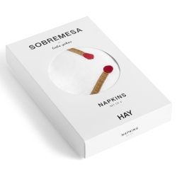 Set of 4 napkins Sobremesa - white - HAY