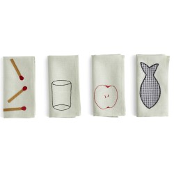 Set of 4 napkins Sobremesa - green - HAY