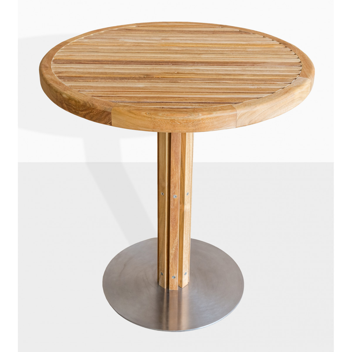 Outdoor round table Ø70cm - stainless steel base