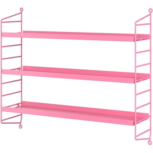 String Furniture – String Pocket metal shelves, fuchsia