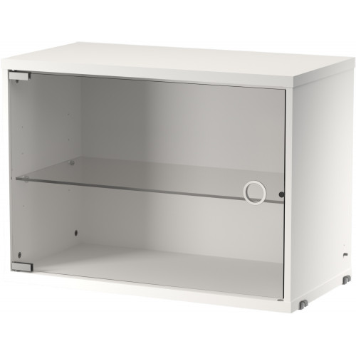 Caisson porte battante vitrée - blanc - L58xP30xH42 cm - String Furniture