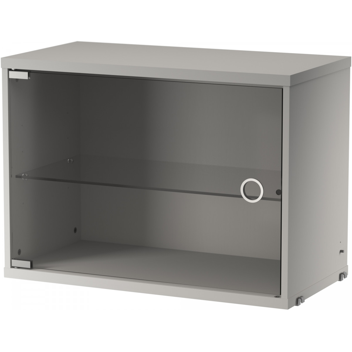 Cabinet with swing glass door - grey - L58xP30xH42 cm