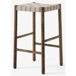 Betty Stool TK7 (H66 cm) – Smoked oak / Natural linen - &Tradition