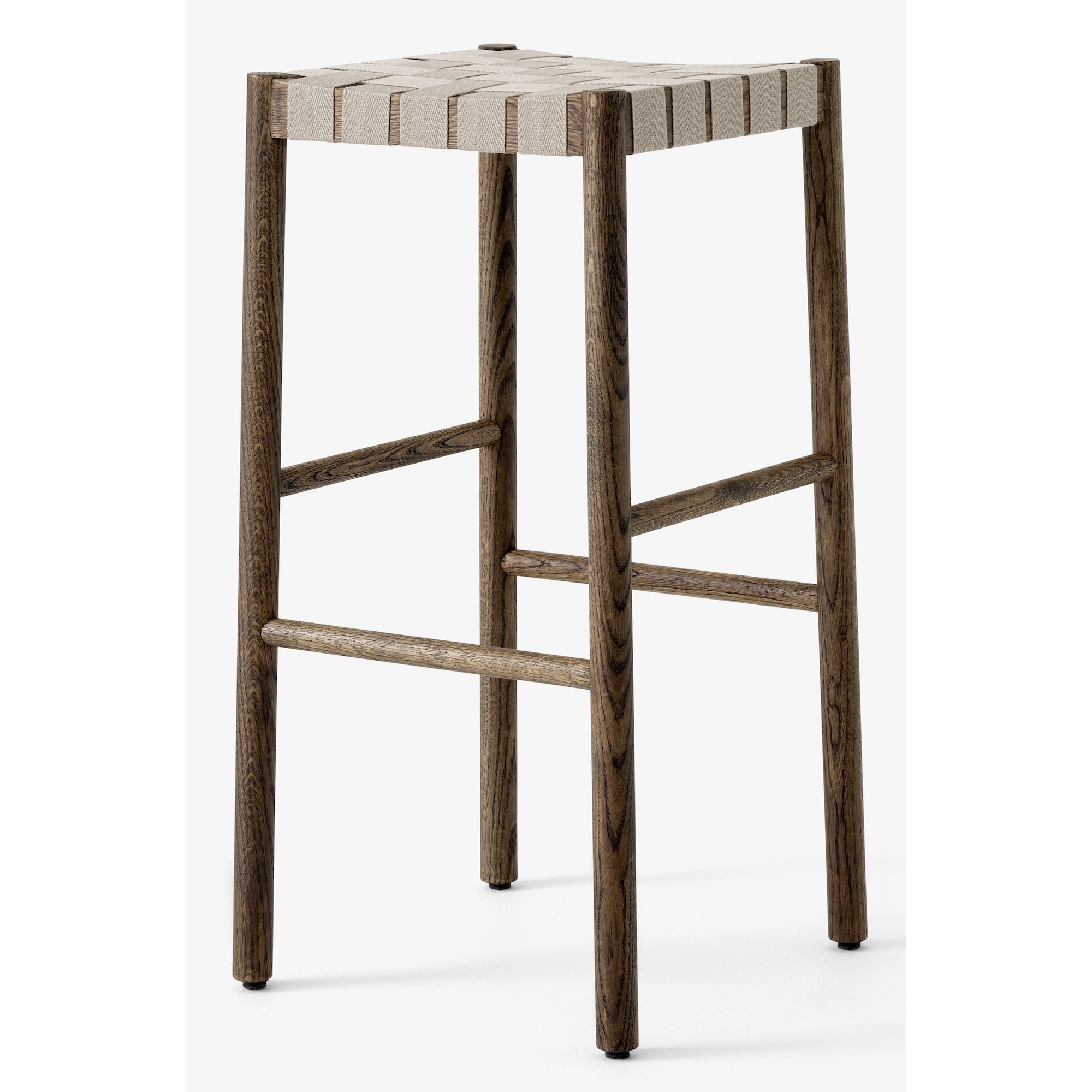 Betty Stool TK8 (H76 cm) – Smoked oak / Natural linen - &Tradition