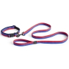 Dog collar S/M - red and blue - HAY