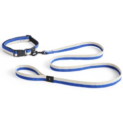 Collier pour chien S/M - bleu et blanc-cassé - HAY