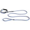 Dog leash braided - blue and off-white - HAY