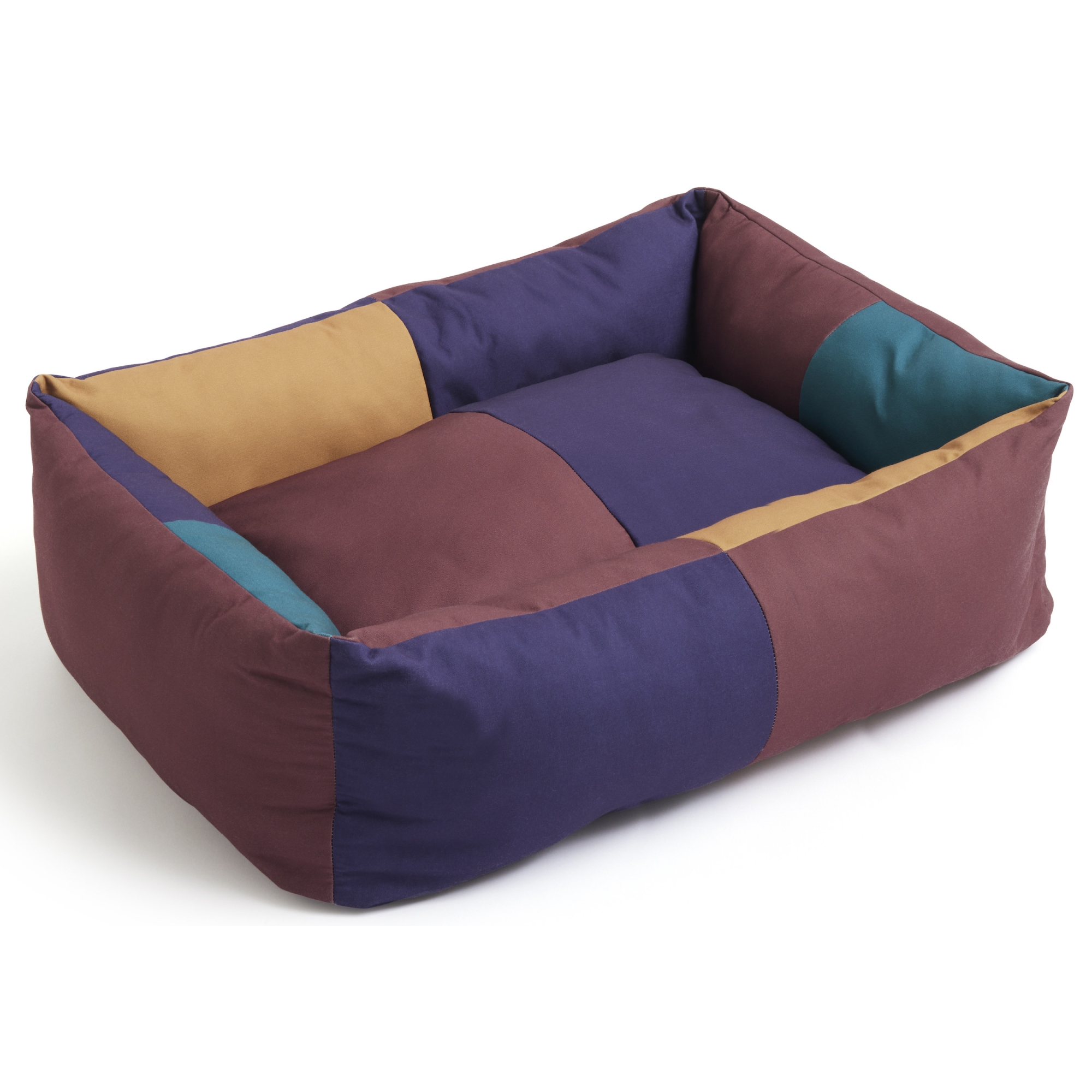 Dog bed L - burgundy and green - HAY