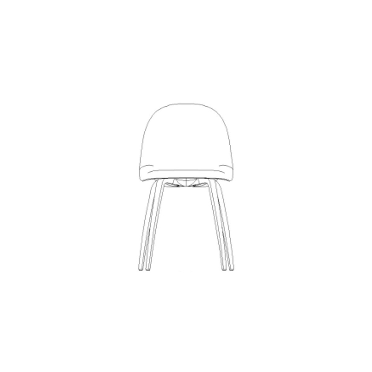 fully upholstered - 3D dining chair - wood legs