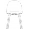 fully upholstered - 3D dining chair - wood legs