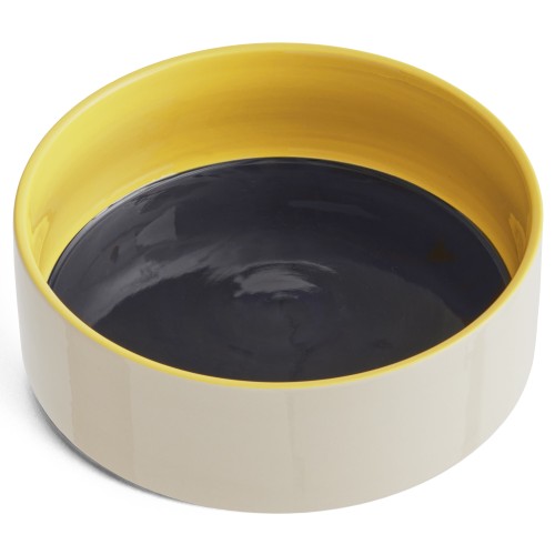 Dog bowl L - blue and yellow - HAY