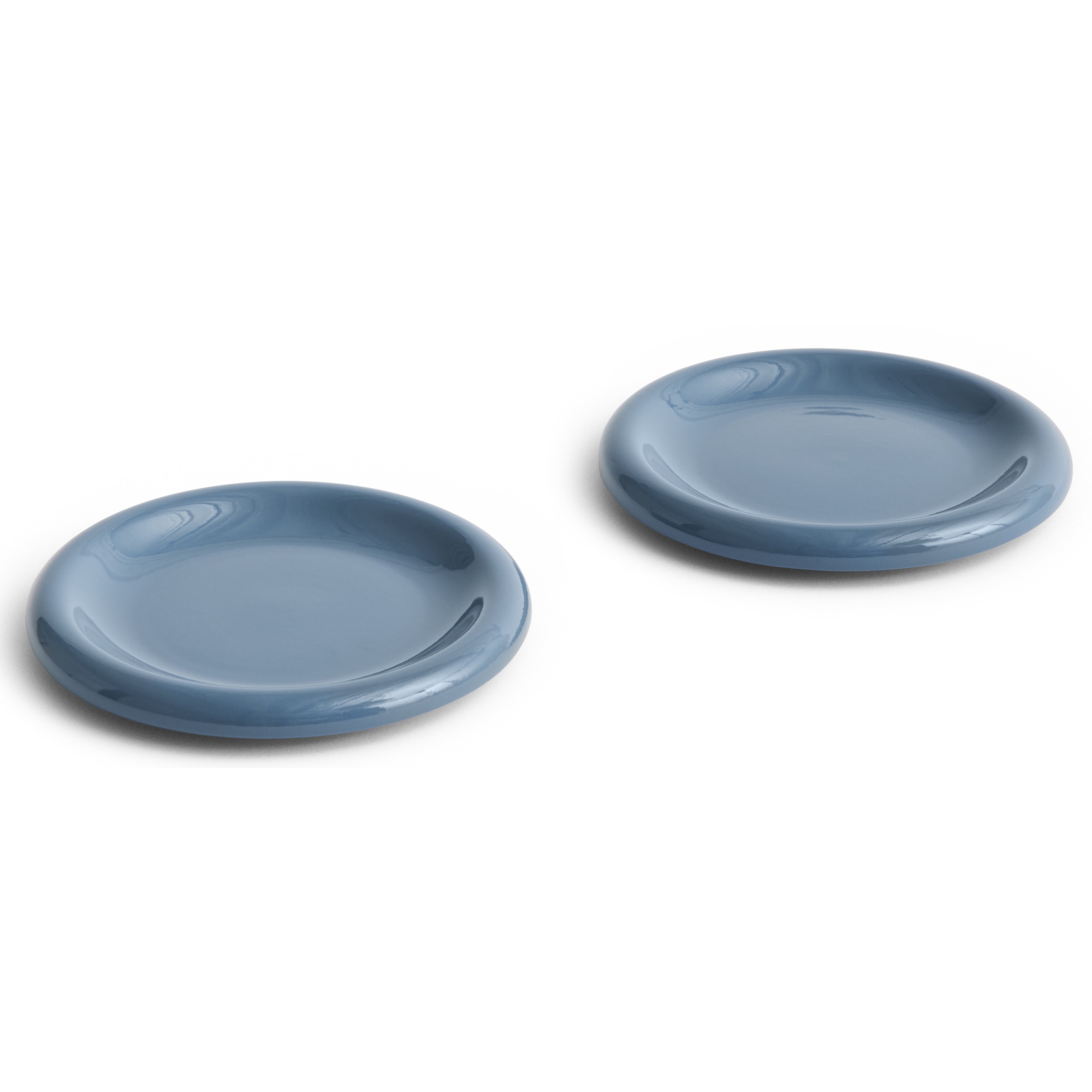 Set of 2 plates Barro Ø18 cm - Dark blue - HAY