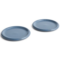 Set de 2 assiettes Barro Ø24 cm - Bleu foncé - HAY