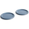 Set de 2 assiettes Barro Ø24 cm - Bleu foncé - HAY