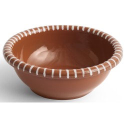 Salad bowl Barro L - Natural with stripes - HAY