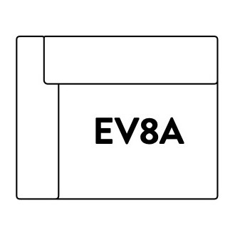 Left end module + Low armrest (EV8A) – 119 x 97 cm – Develius Mellow