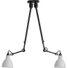 black / round polycarbonate - Gras 302 double - ceiling lamp - DCW éditions