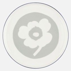 Unikko 195 plate 25cm (one white flower) - Marimekko