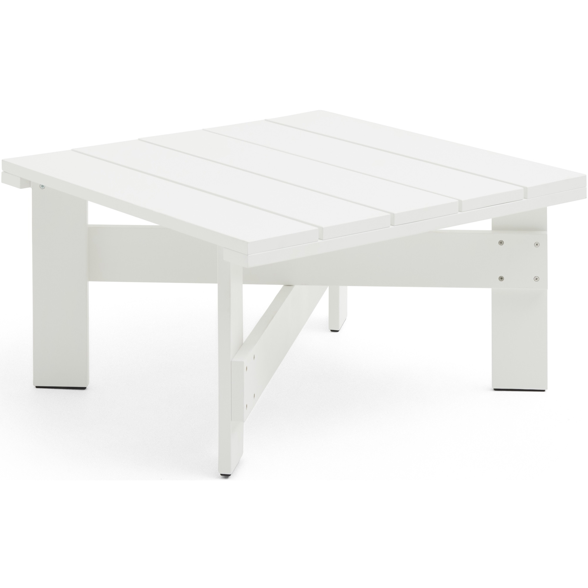 CRATE Low table – 75 x 75 x H40 cm – White - HAY