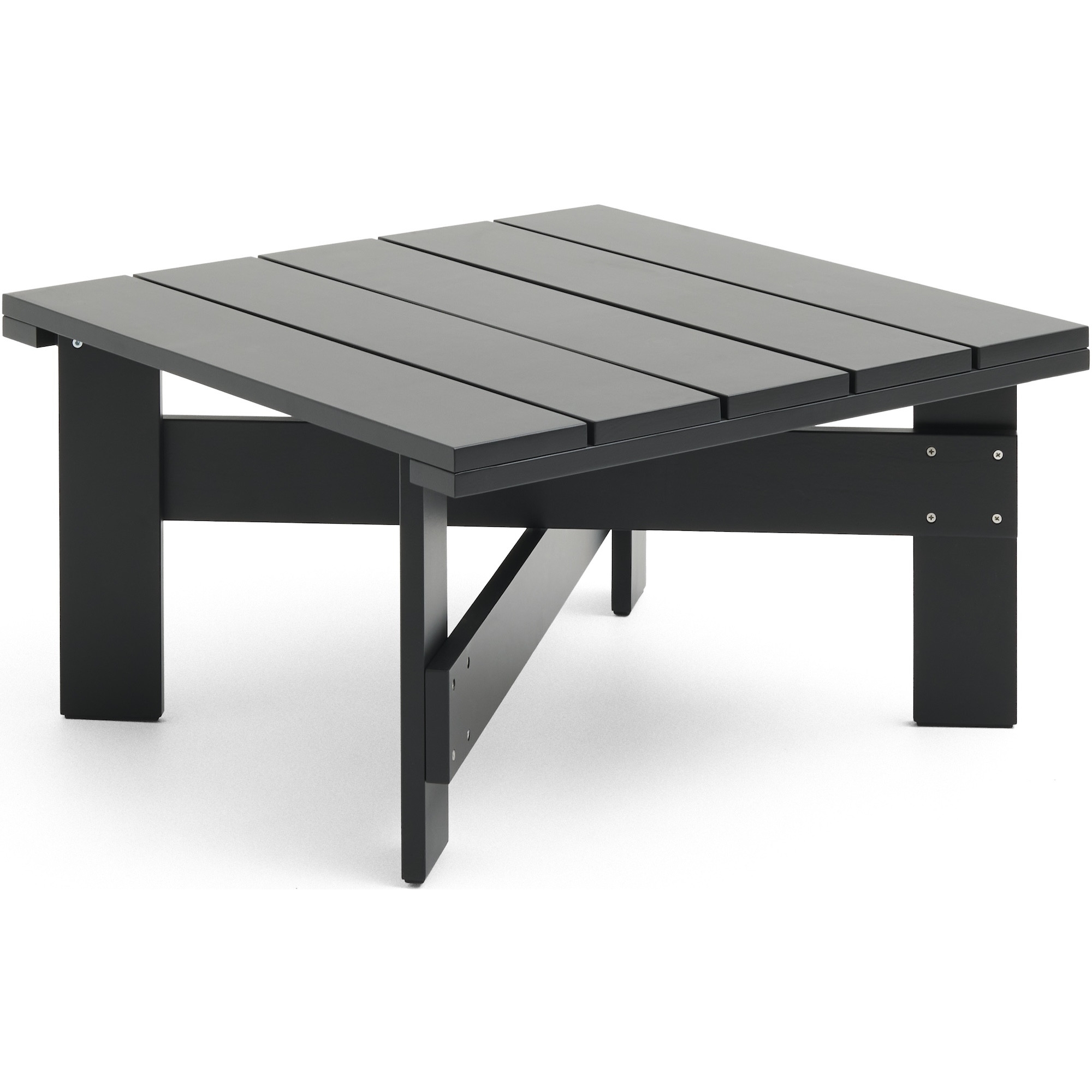 CRATE Low table – 75 x 75 x H40 cm – Black - HAY